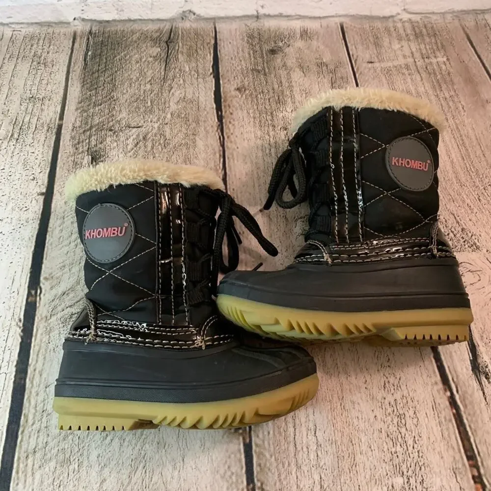 KHOMBU Girl’s Black Cold Weather Boots / Size: 7